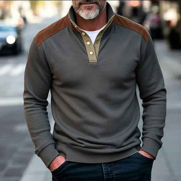 Herren Sportlicher Pullover mit Stehkragen Drune
