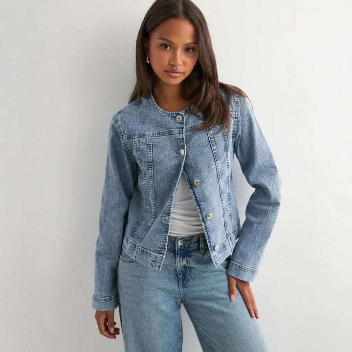 Damen zeitlose Denim-Jacke im modernen Schnitt Drune