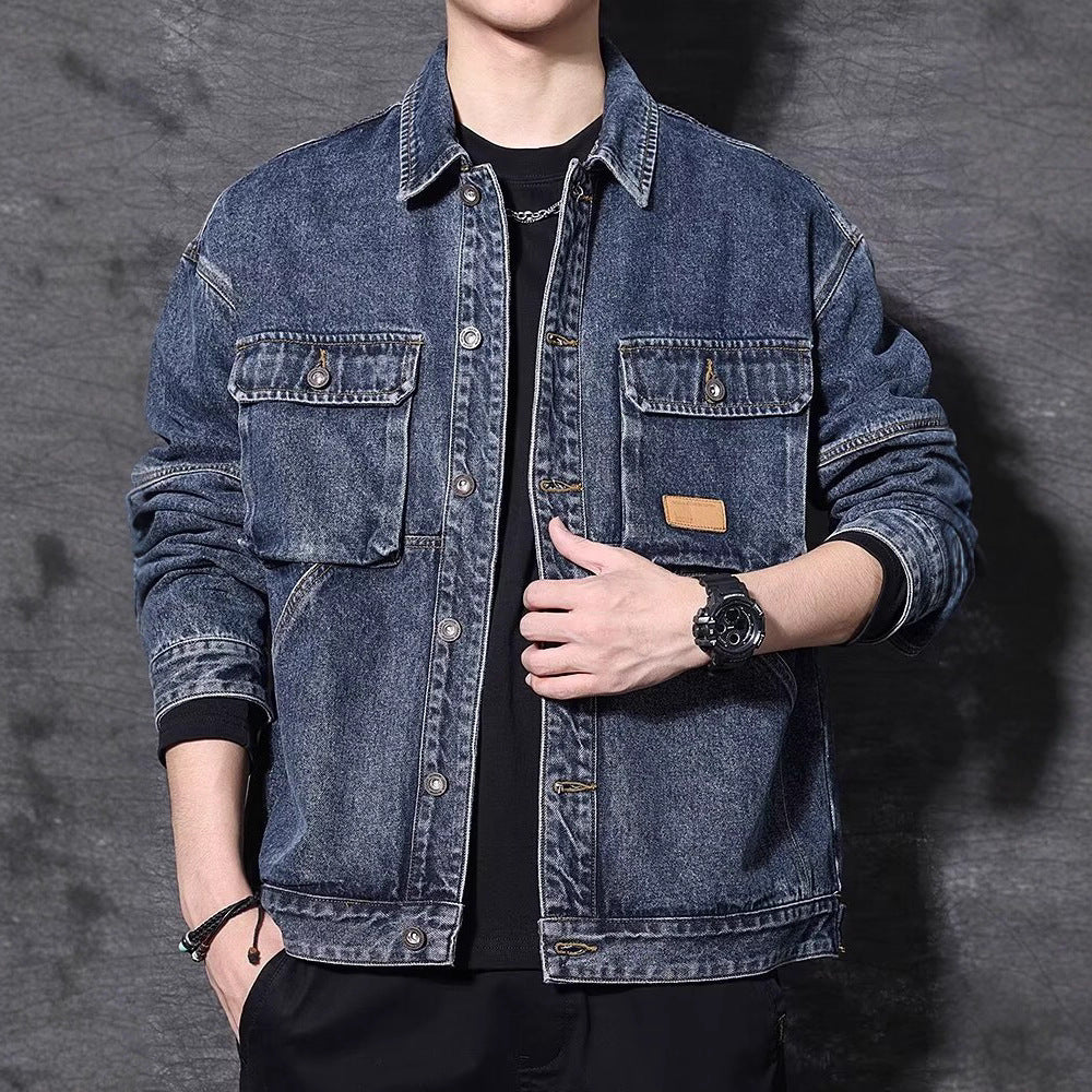 Herren Denim Jacke mit praktischen Taschen Drune