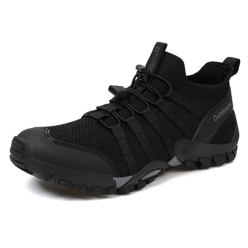 Unisex nan knöchelhoher Funktions-Sneaker mit Schutzkappe, Schnellzugverschluss und profilierter Gummisohle Drune