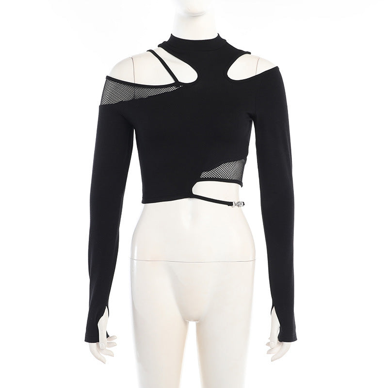 Damen figurbetonte Bluse mit Rüschendetails und Schnürung Drune