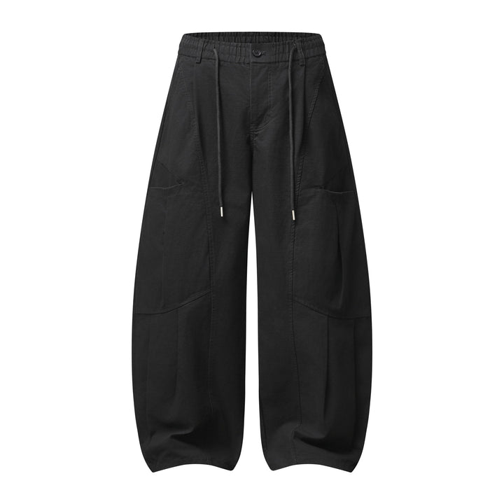 Damen Weite Cargo-Culotte mit elastischem Bund und großen Pattentaschen Drune