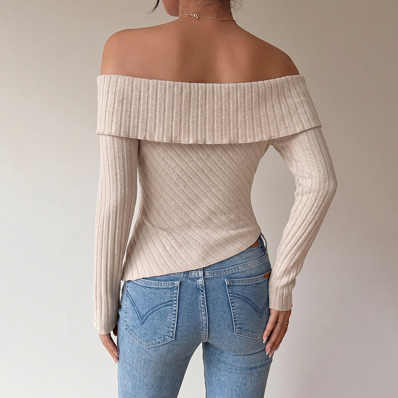 Damen Off-Shoulder Langarmoberteil Drune
