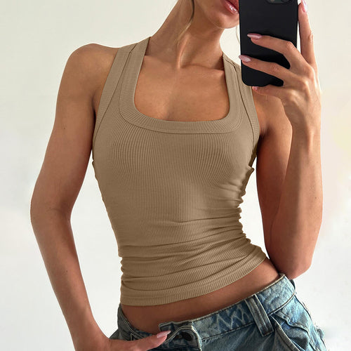 Damen Fitness Top mit figurbetontem Schnitt und Quadrat-Ausschnitt Drune