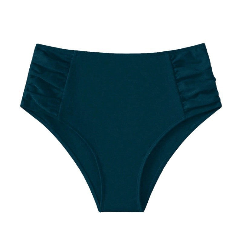 Damen Hochtailliertes Bikiniunterteil mit elegantem Rüschendetail Drune