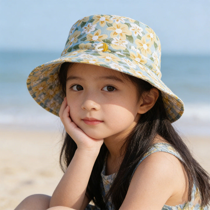 Unisex nan Sonnenhut für Kinder mit verstellbarem Kinnband, breiter Krempe und hohem UV-Schutz Drune