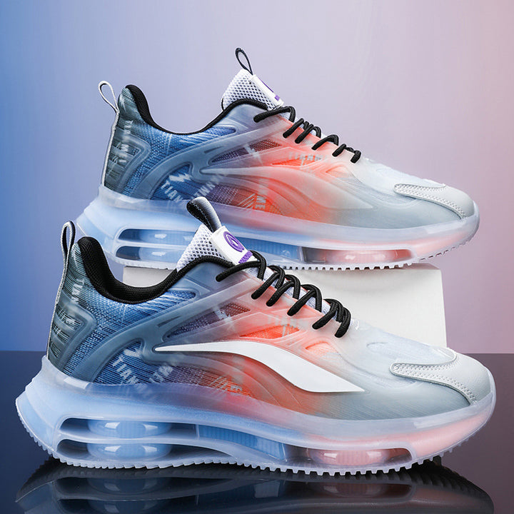 Unisex Futuristische luftgepolsterte leistungsorientierte Sneaker mit transparenter Sohle Drune
