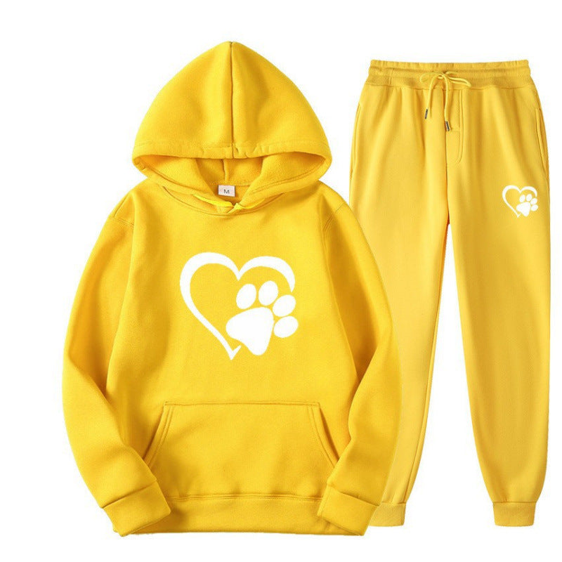 Damen Kuscheliger Hoodie und Jogginghose Set Drune