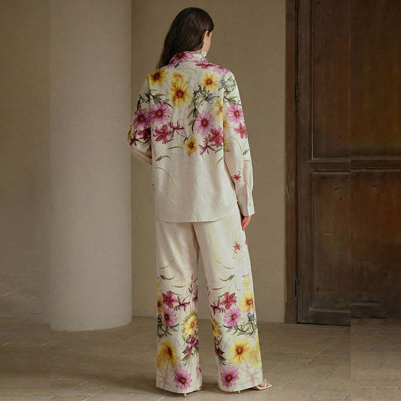 Damen Elegant floral gestalteter Gesamtlook Drune