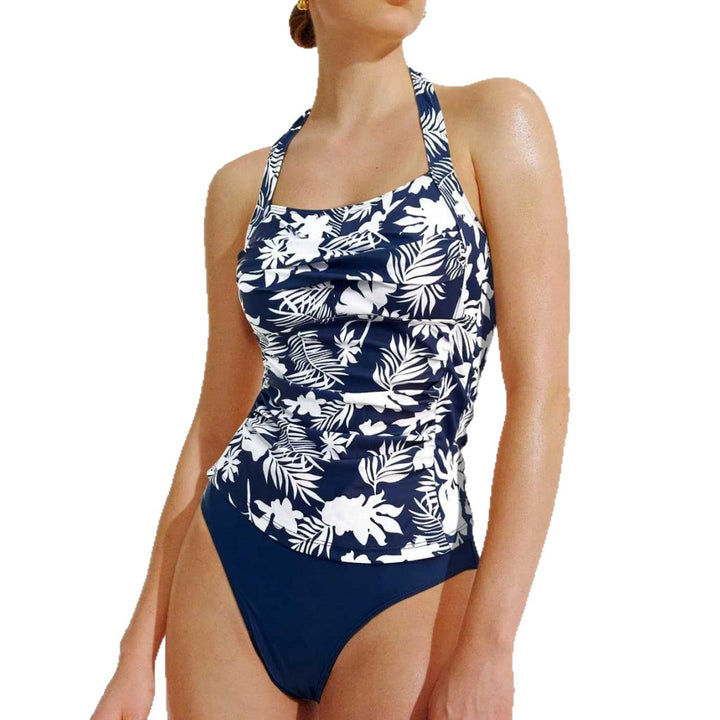 Damen Tankini mit floralem Design und hohem Schnitt Drune