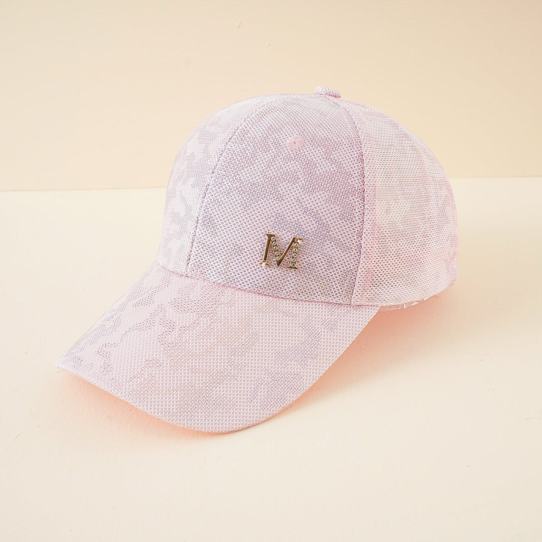 Damen modische Baseball-Cap mit stilvollem Mesh-Design und Glitzer-Applikation Drune