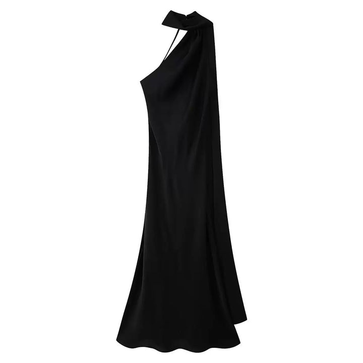 Femme Halter Neck Maxi Kleid mit seitlichem Schlitz Drune