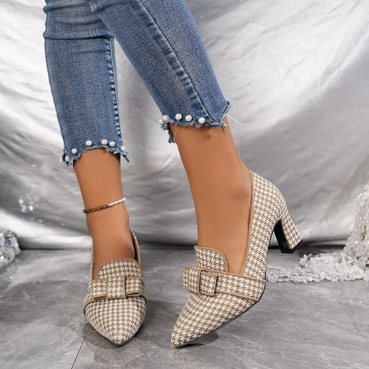 Damen elegante Pumps mit modischer Kettenschnalle Drune