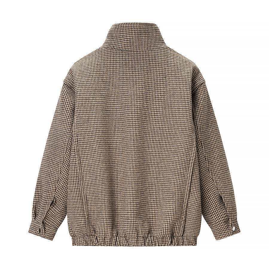 Damen Übergangsjacke mit modernem Hahnentritt-Muster Drune