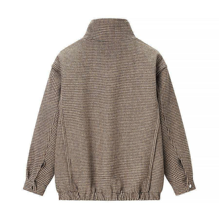 Damen Übergangsjacke mit modernem Hahnentritt-Muster Drune