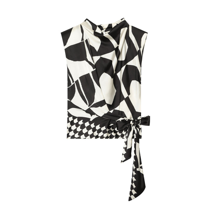 Damen Weite Palazzohose mit grafischem Allover‑Print und hoher Bundpassform Drune