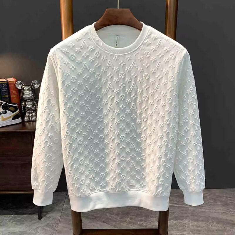 Herren lässiger Sweatshirt mit strukturellem Design Drune
