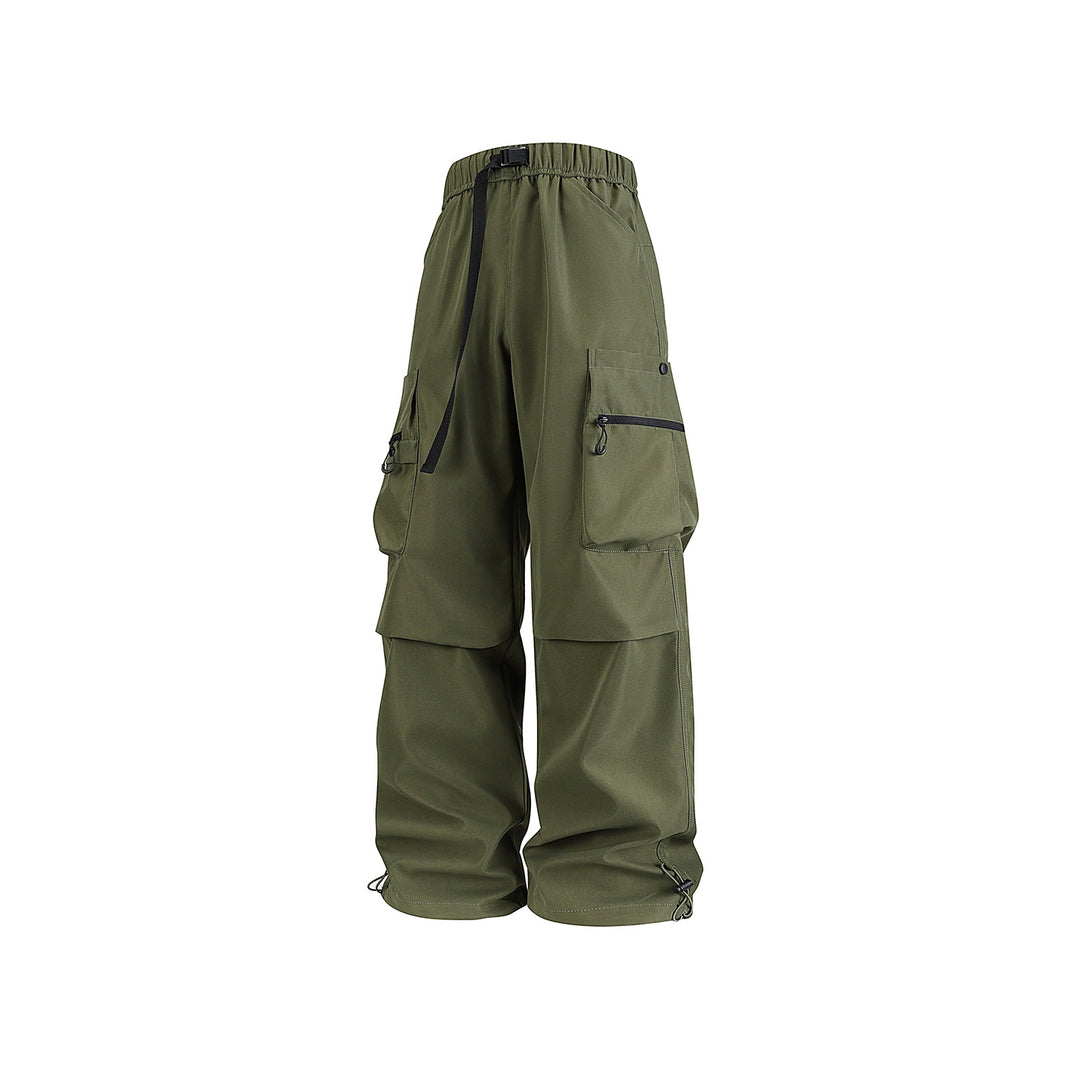 Herren Baggy‑Technische Cargo‑Hose mit integriertem Sicherheitsgurt und verstellbarem Saum Drune