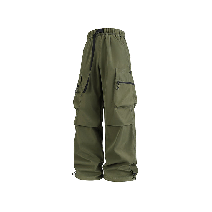 Herren Baggy‑Technische Cargo‑Hose mit integriertem Sicherheitsgurt und verstellbarem Saum Drune