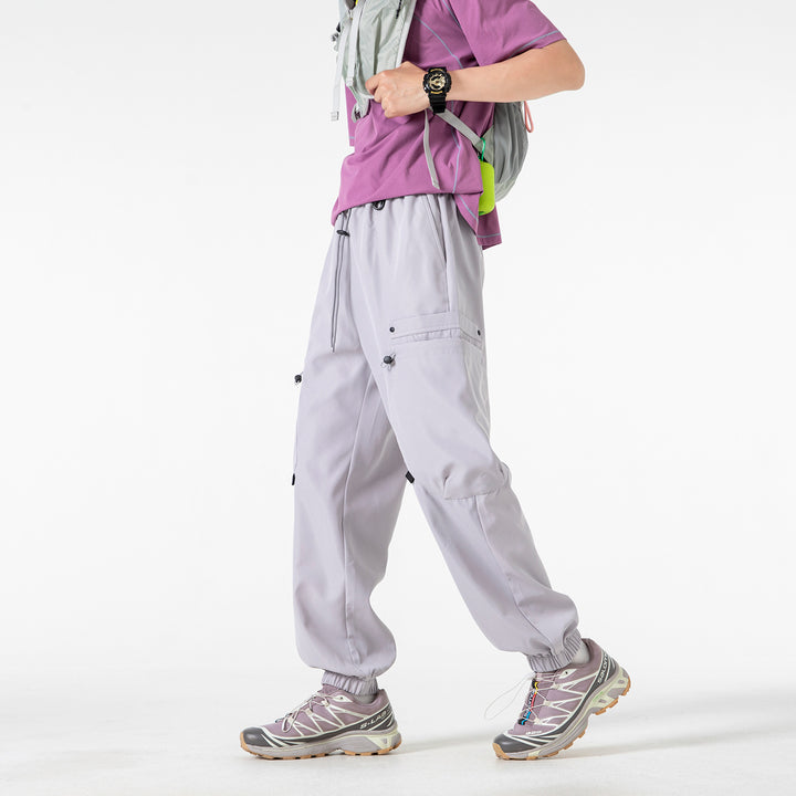 Herren Technische Cargo-Jogginghose mit elastischem Tunnelzugbund und multifunktionalen Klapptaschen Drune