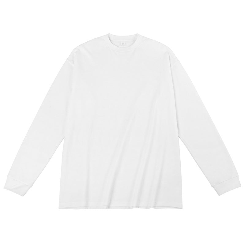Unisex Oversized Langarm-Basicshirt aus Bio-Baumwolle mit Rundhalsausschnitt Drune