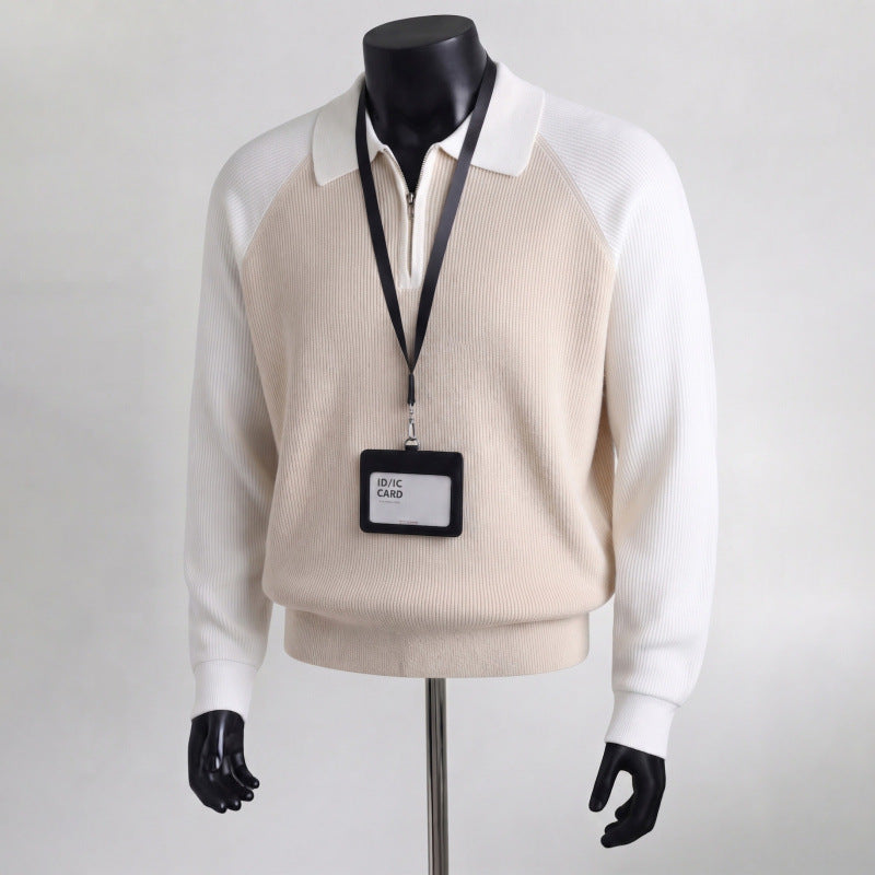 Herren Sportlicher Pullover mit Kragen Drune
