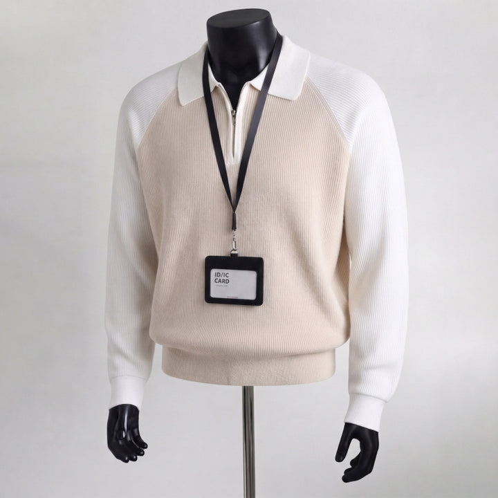 Herren Sportlicher Pullover mit Kragen Drune