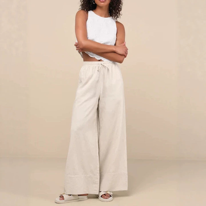 Damen Luftige und bequeme Leinenhose Drune