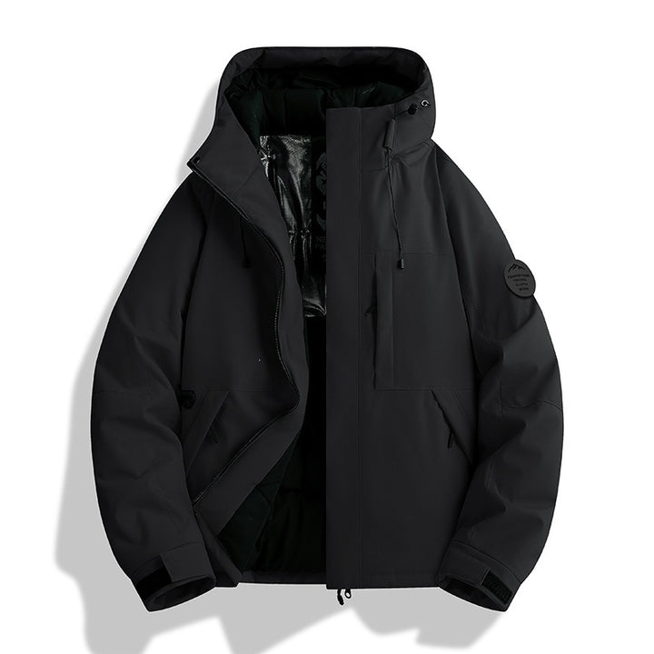 Damen Wattierte Winterjacke mit Kapuze, wasserabweisend und winddicht Drune