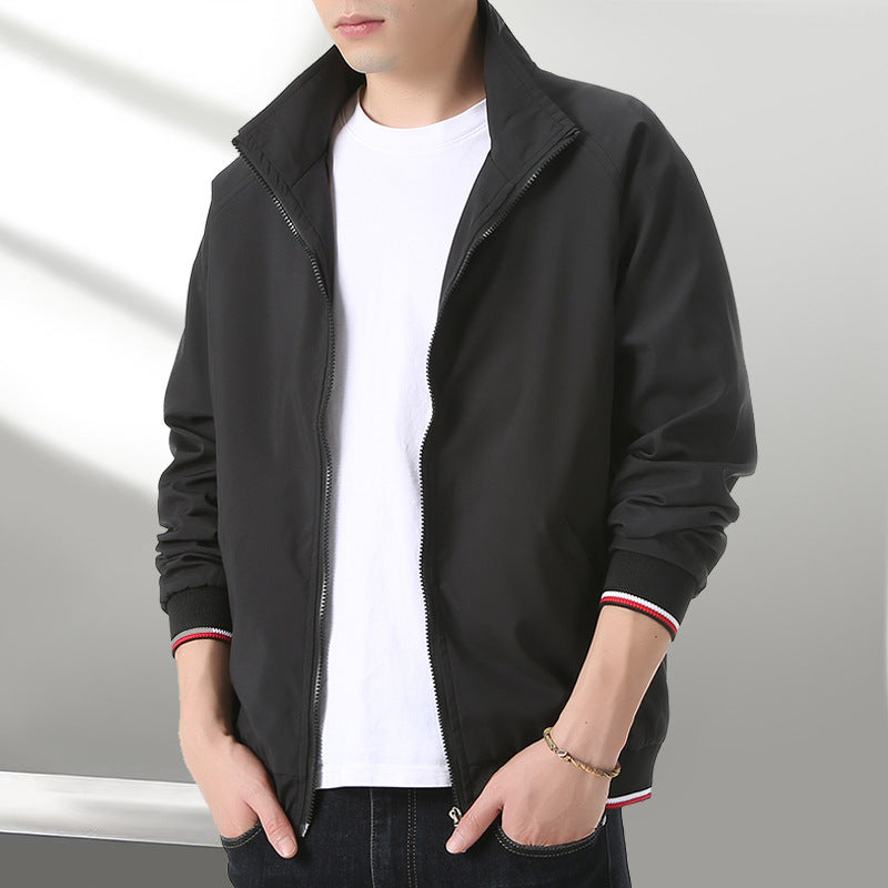 Herren leichte Trainingsjacke mit Stehkragen Drune