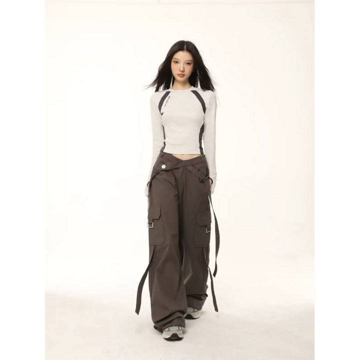 Damen Raglan Langarm T-Shirt Kontrast Slim Fit