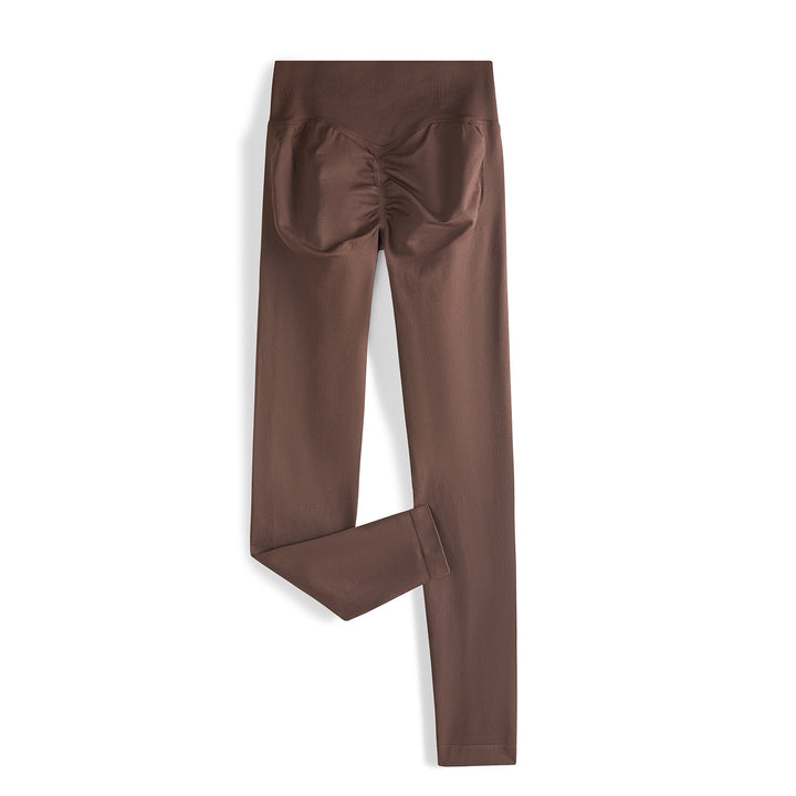 Damen Nahtlose High-Waist Leggings mit breitem Komfortbund Drune