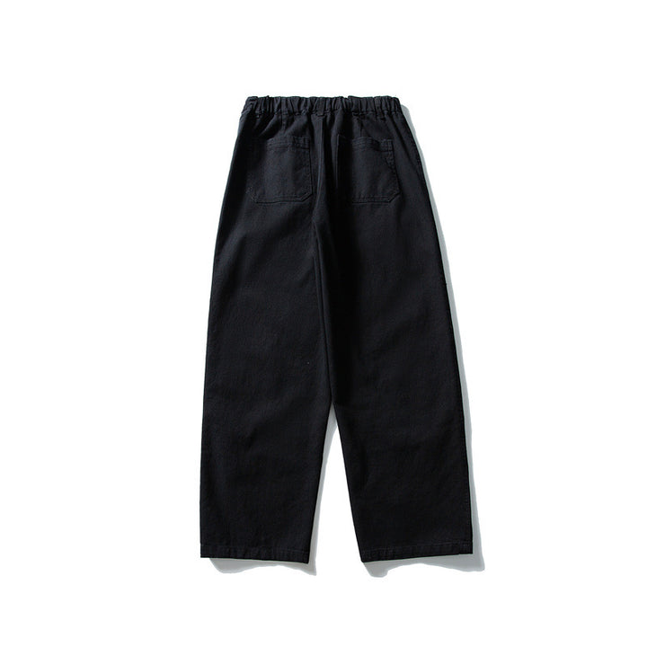 Herren weite Utility-Arbeitshose mit aufgesetzten Patch‑Taschen und elastischem Bund Drune