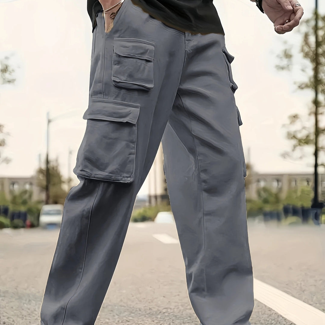 Herren Utility-Cargohose mit mehreren Klapp- und Reißverschlusstaschen Drune