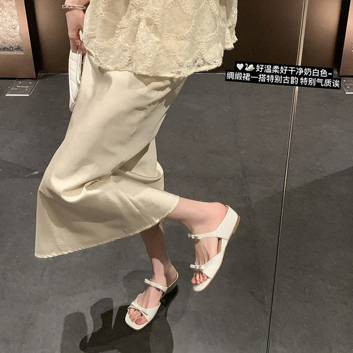 Damen elegante Sling-Pantoletten mit verstellbarem Riemen und komfortablem Fußbett Drune
