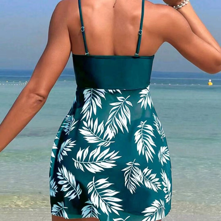 Damen Tankini-Set mit floralem Oberteil und sportlicher Shorts Drune