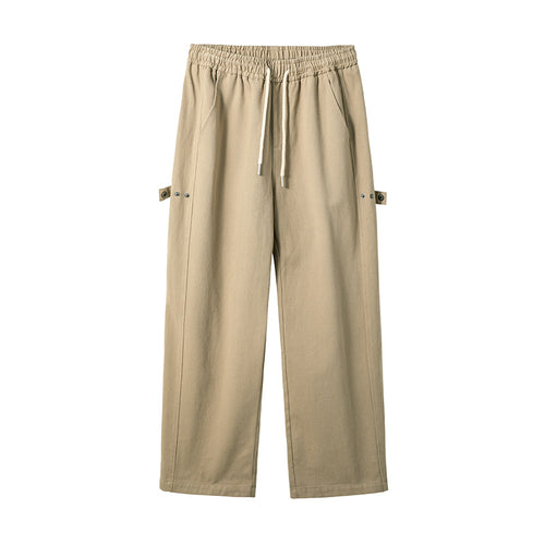 Herren Relaxed‑Fit Baumwoll‑Canvas‑Hose mit Elastikbund, Tunnelzug und Utility‑Seitenschlaufen Drune