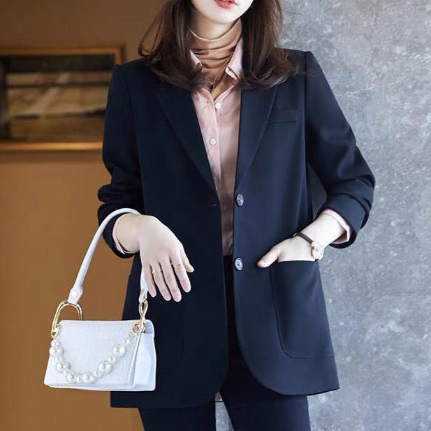Damen Elegante Blazerjacke mit Taschen Drune