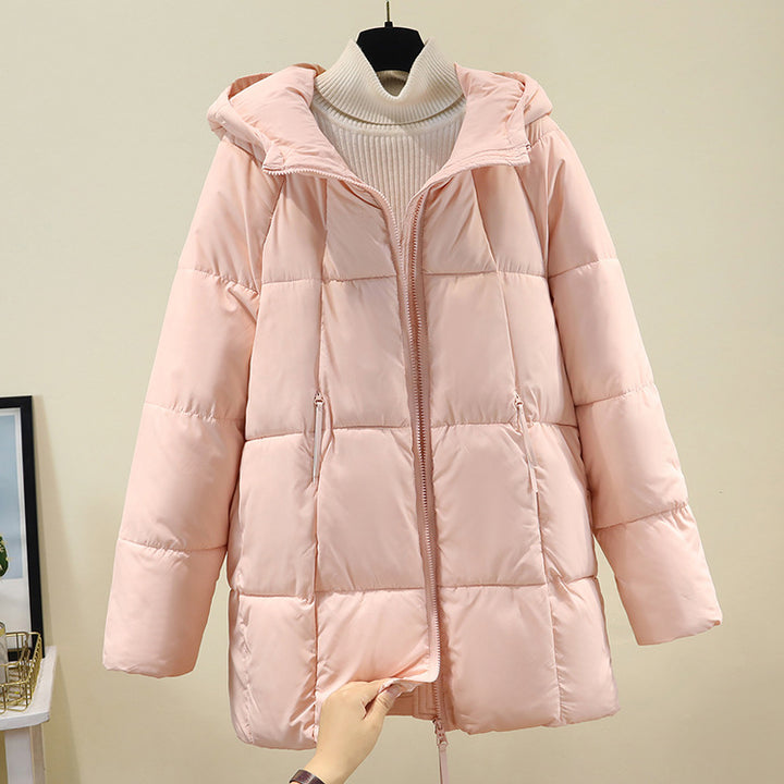 Damen Komfortable und stylische Pufferjacke mit Kapuze und praktischen Reißverschlusstaschen Drune