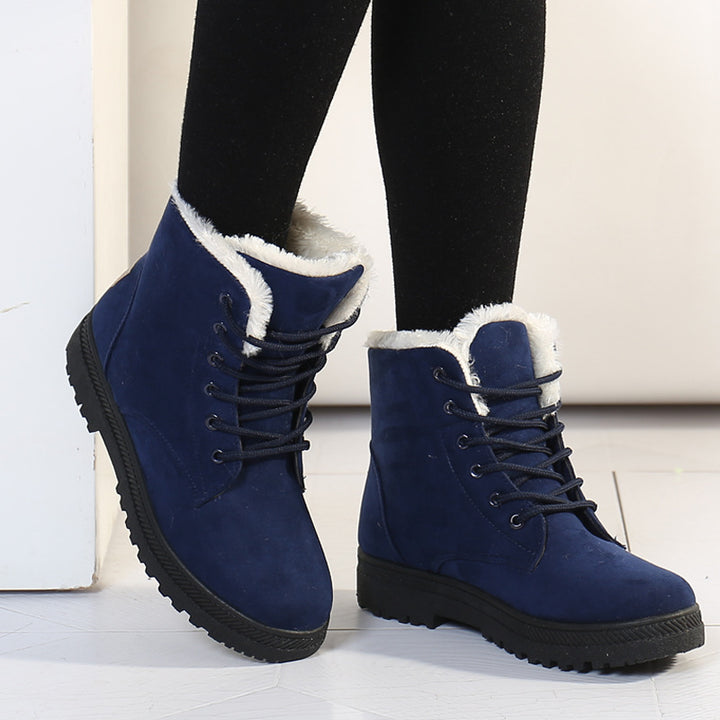 Damen Gefütterte Schnür-Ankleboots mit Teddyfutter und robuster Lug-Sohle Drune