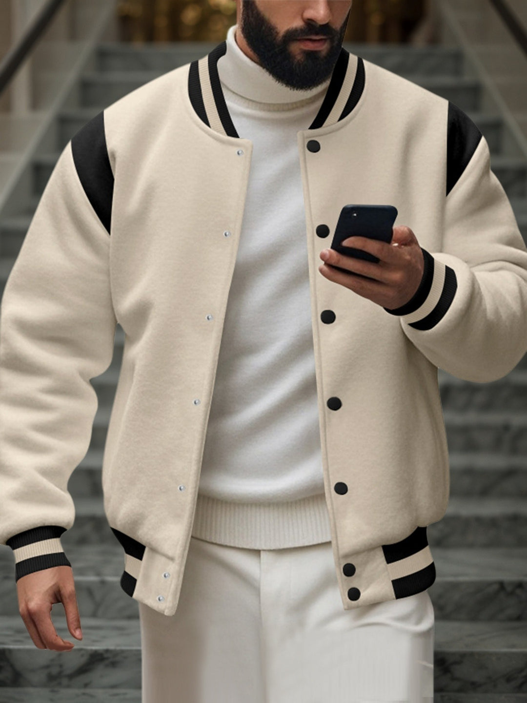 Herren Trendige Collegejacke Drune