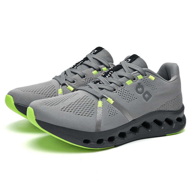Damen Luftige Roadrunning-Sneaker mit gelochter Hohlkammer-Sohle und atmungsaktivem Strickoberteil Drune