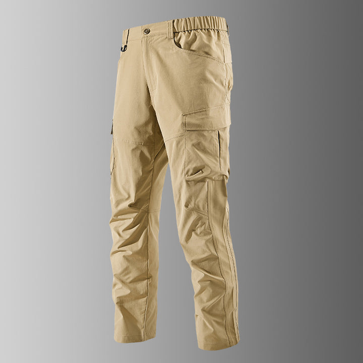 Herren Outdoor-Cargohose mit elastischem Bund, vorgeformten Knien und Multifunktions-Taschen Drune