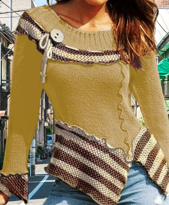 Damen Strickpullover mit kunstvollem Design und eleganten Details Drune
