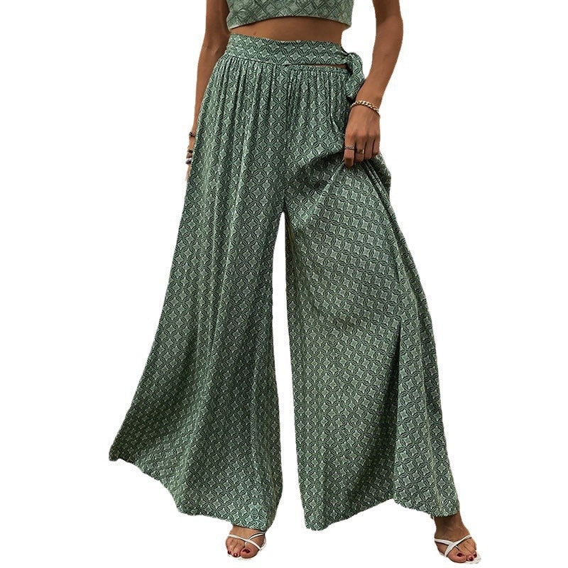 Damen Weite Palazzo Hose Drune