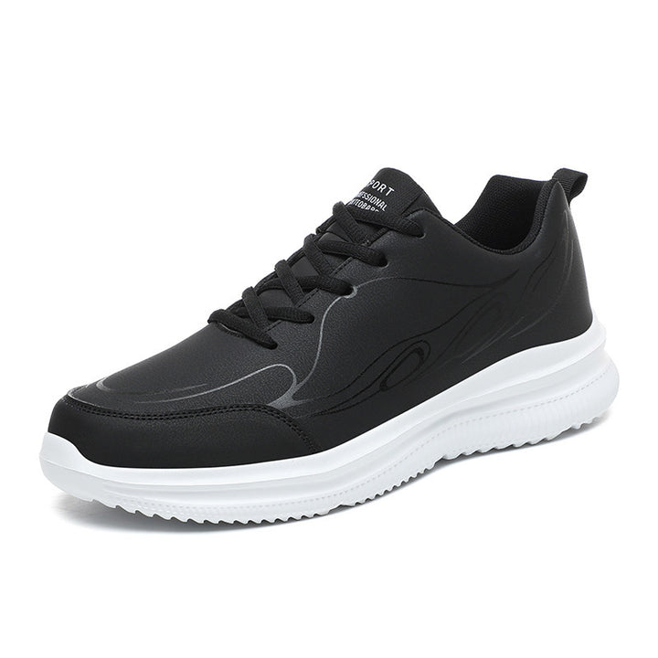 Herren nan dezenter Business-Casual Sneaker mit synthetischem Glattleder, gepolstertem Kragen und profiliertem Gummigrip Drune