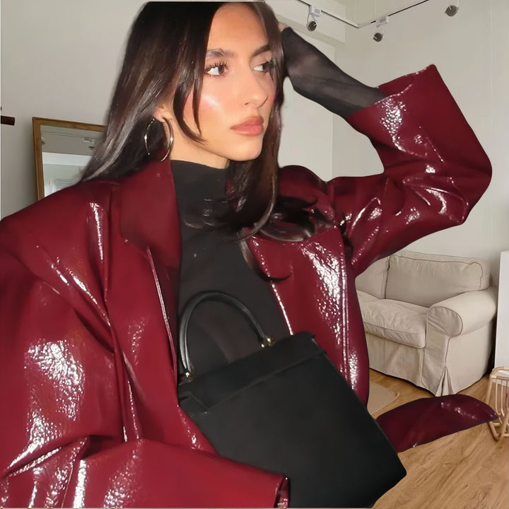 Damen Eleganter und figurbetonter Maxikleid mit transparenten Einsätzen Drune