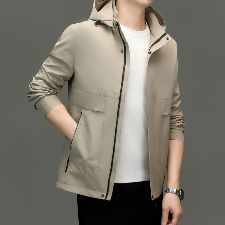 Herren leichte Übergangsjacke mit wasserabweisendem Material und praktischen Taschen Drune