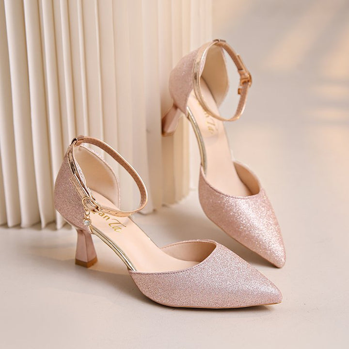 Damen elegante Pumps mit Glitzer-Details Drune
