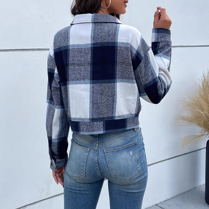 Damen Kariertes Freizeitjacke Drune